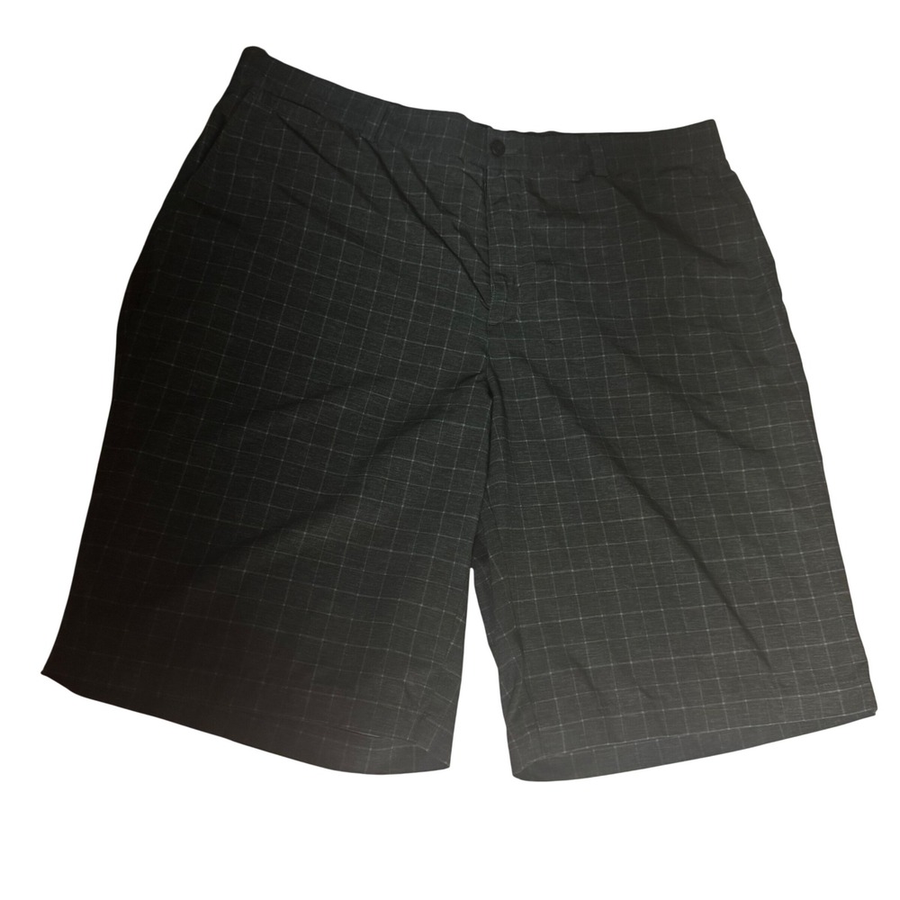 Nike Golf Tour Performance Dri-FIT Shorts Mens 38 Gray Grid‎ Plaid Check